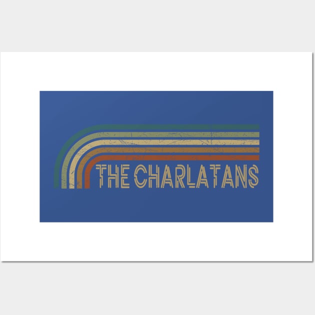 The Charlatans Retro Stripes Wall Art by paintallday